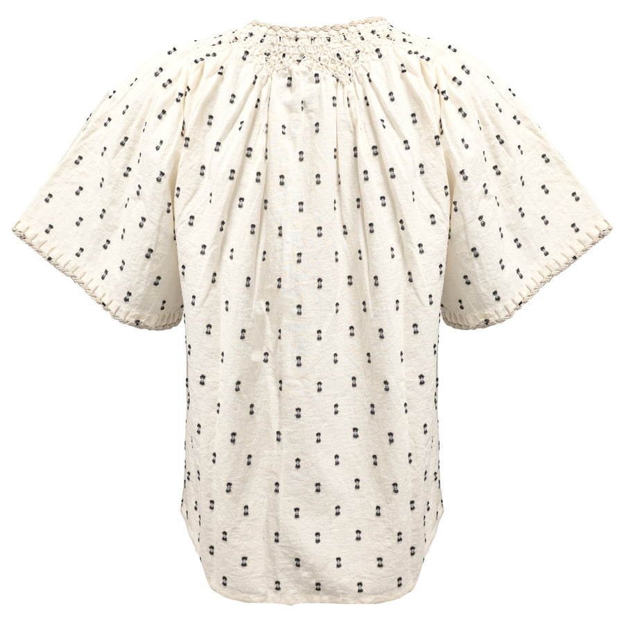 Costa Mani Gwennie Blouse - Black/Whisper