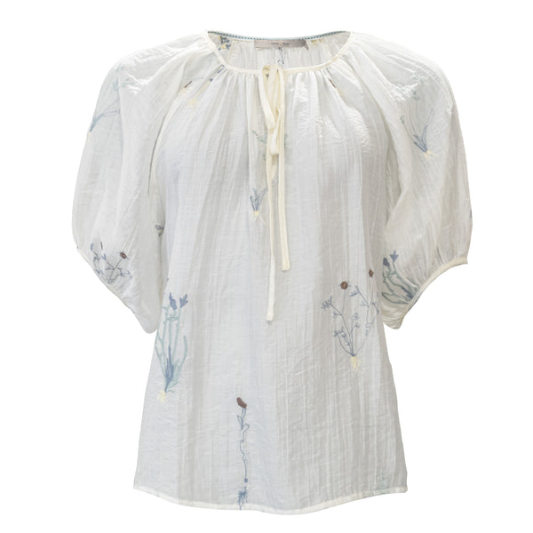 Costa Mani Louisa Blouse - White Flower