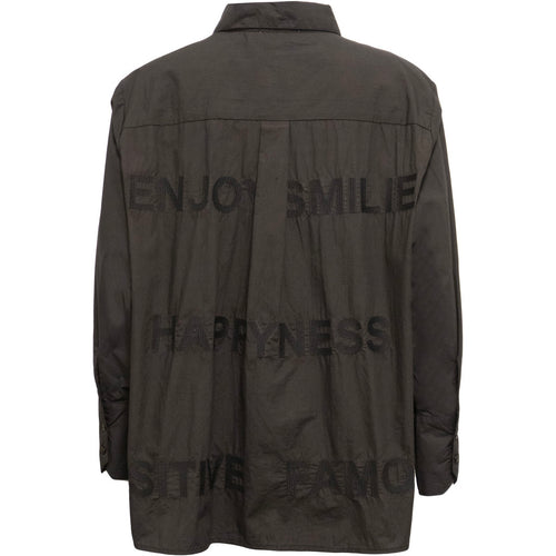 Costa Mani Letters Shirt - Black