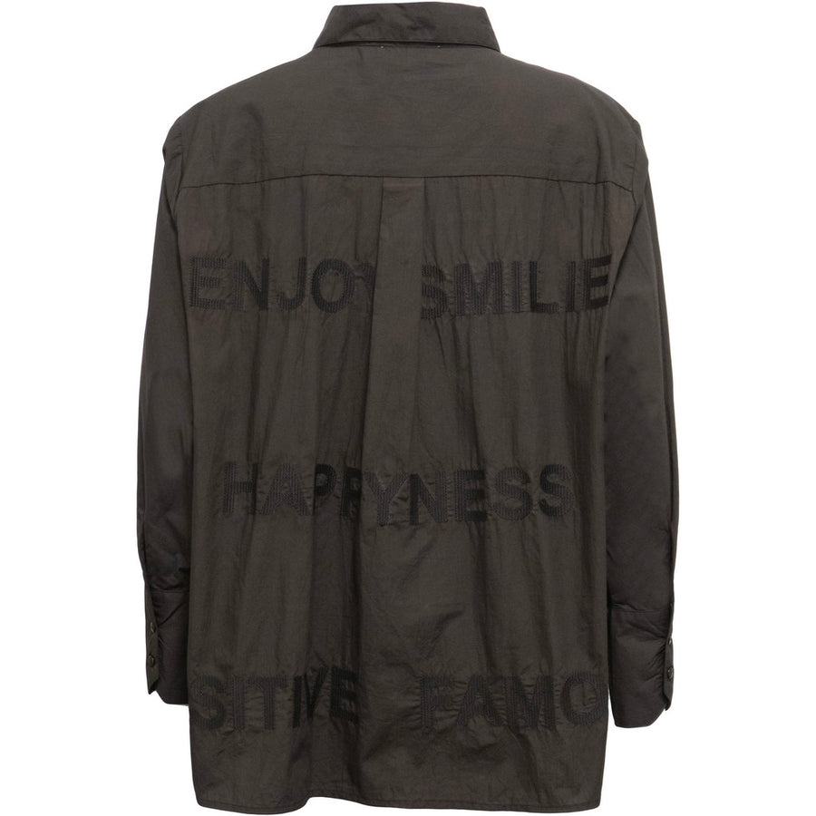 Costa Mani Letters Shirt - Black
