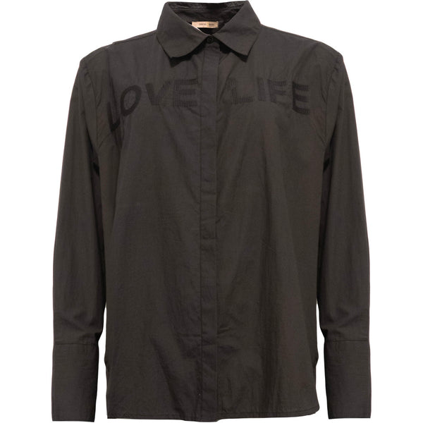 Costa Mani Letters Shirt - Black