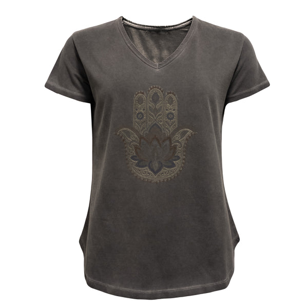 Costa Mani Hamsa Tee - Black