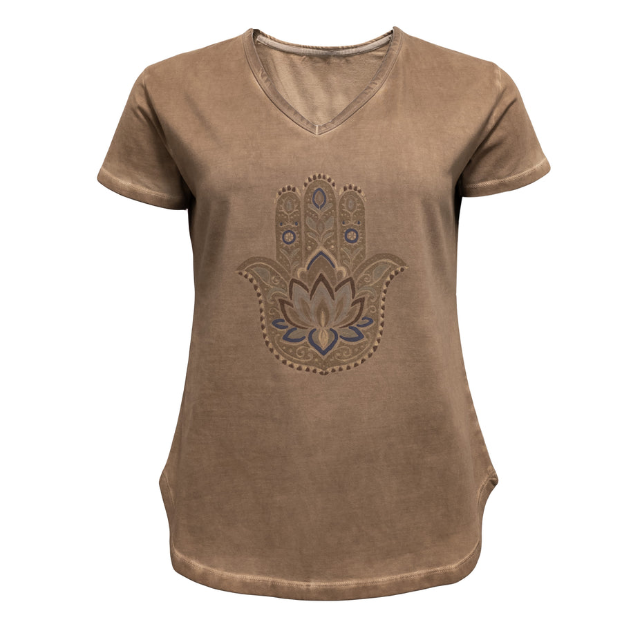 Costa Mani Hamsa Tee - Choco