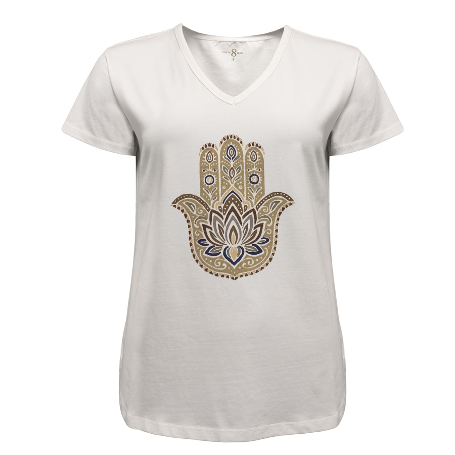 Costa Mani Hamsa Tee - White