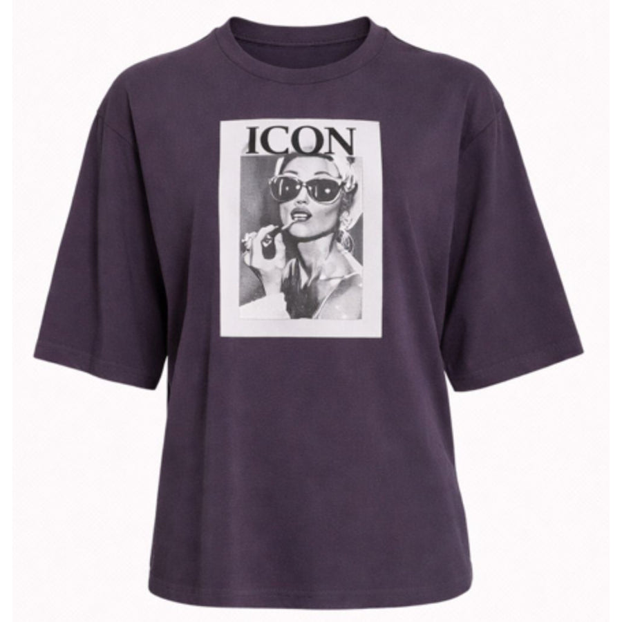 Costa Mani Icon Glasses Tee - Dark Grey