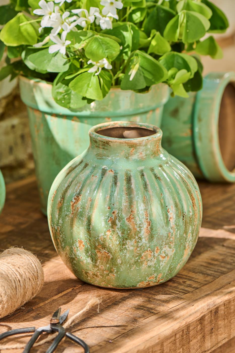 Ib Laursen Marina Vase m/Riller - Antik look