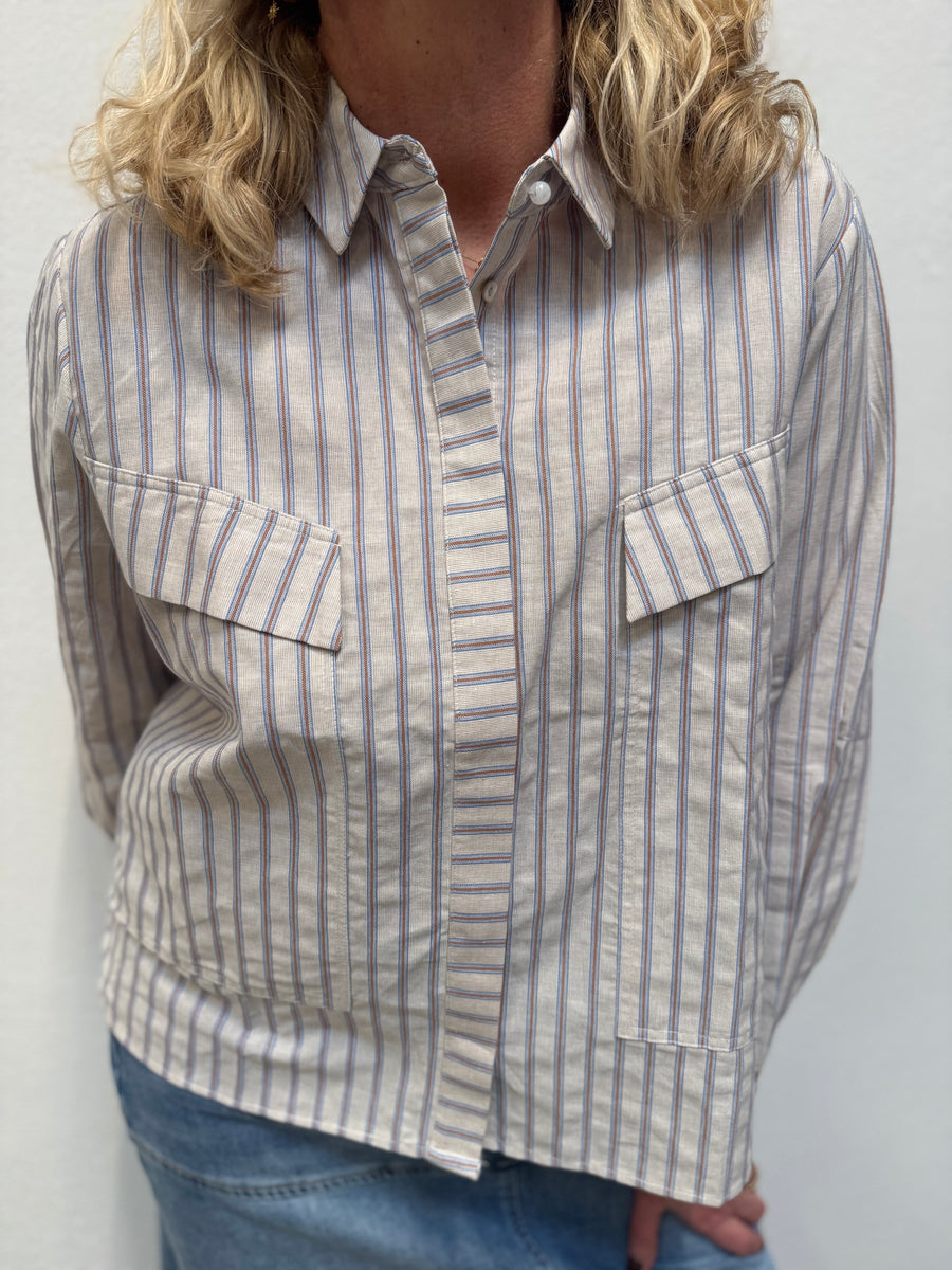 Costa Mani Crowe Shirt - Mix Stripe