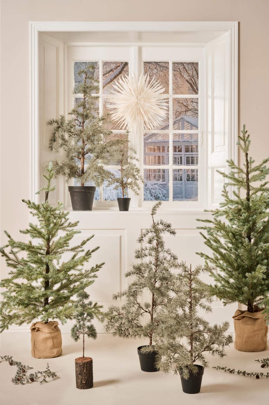 Ib Laursen Kunstig Cedertræ i Potte - 105 cm