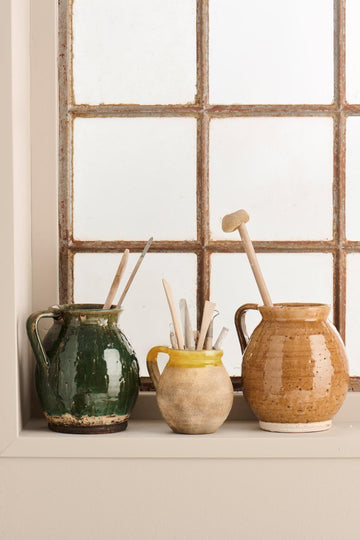 Ib Laursen Avignon Naturfarvet Vase m/mustard kant