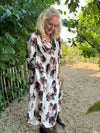Isay Naomi V-Neck Dress - Aubergine Floral