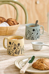 Ib Laursen Krus m/Hank - Wheat Straw m/Sorte Blomster