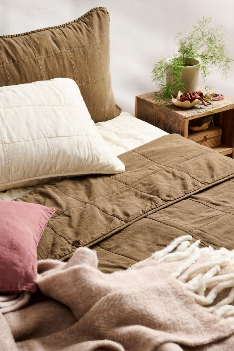 Ib Laursen Vintage Quilt - Ochre Green