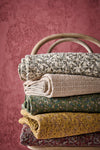 Ib Laursen Quilt - Beige m/små Brune Blomster