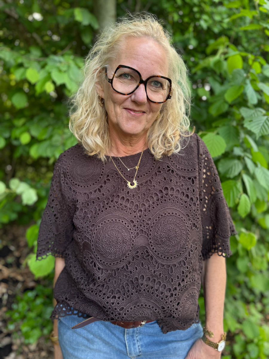 Cream Baja SS Blouse - Java