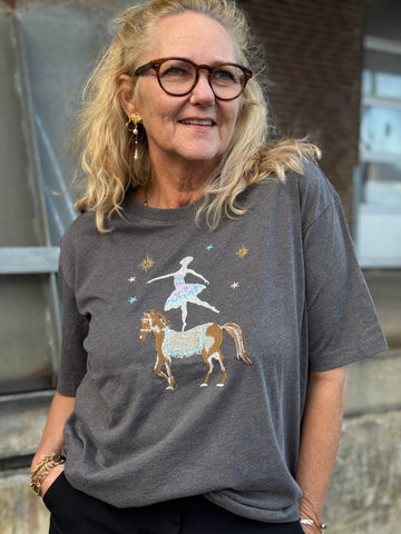 Nümph Prima Oversize T-shirt - Dark Grey Melange