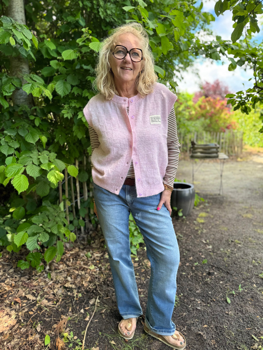 Nümph Riette Check Vest - Pink Lady