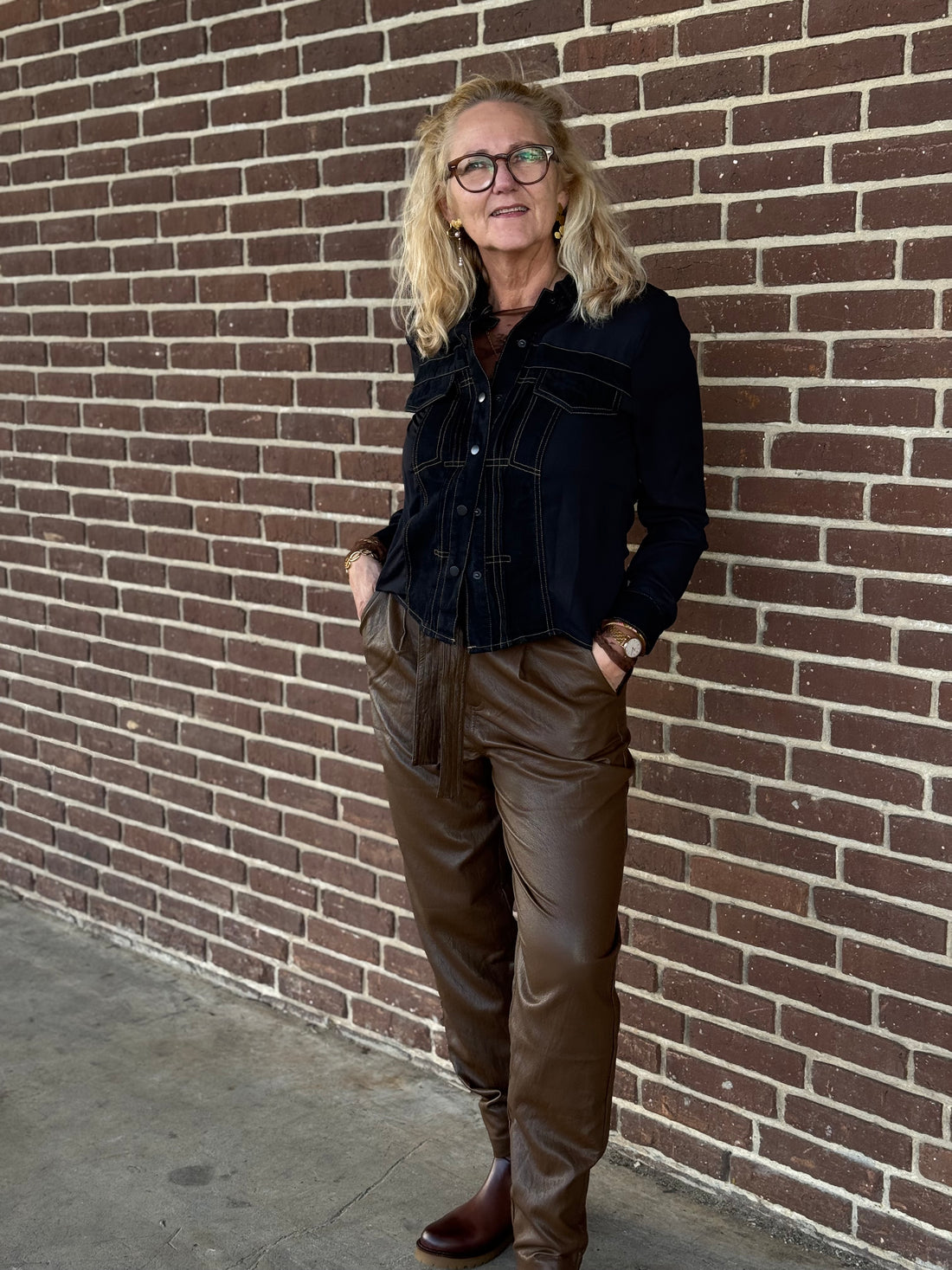 Nü Denmark Bella Trousers - Dark Earth