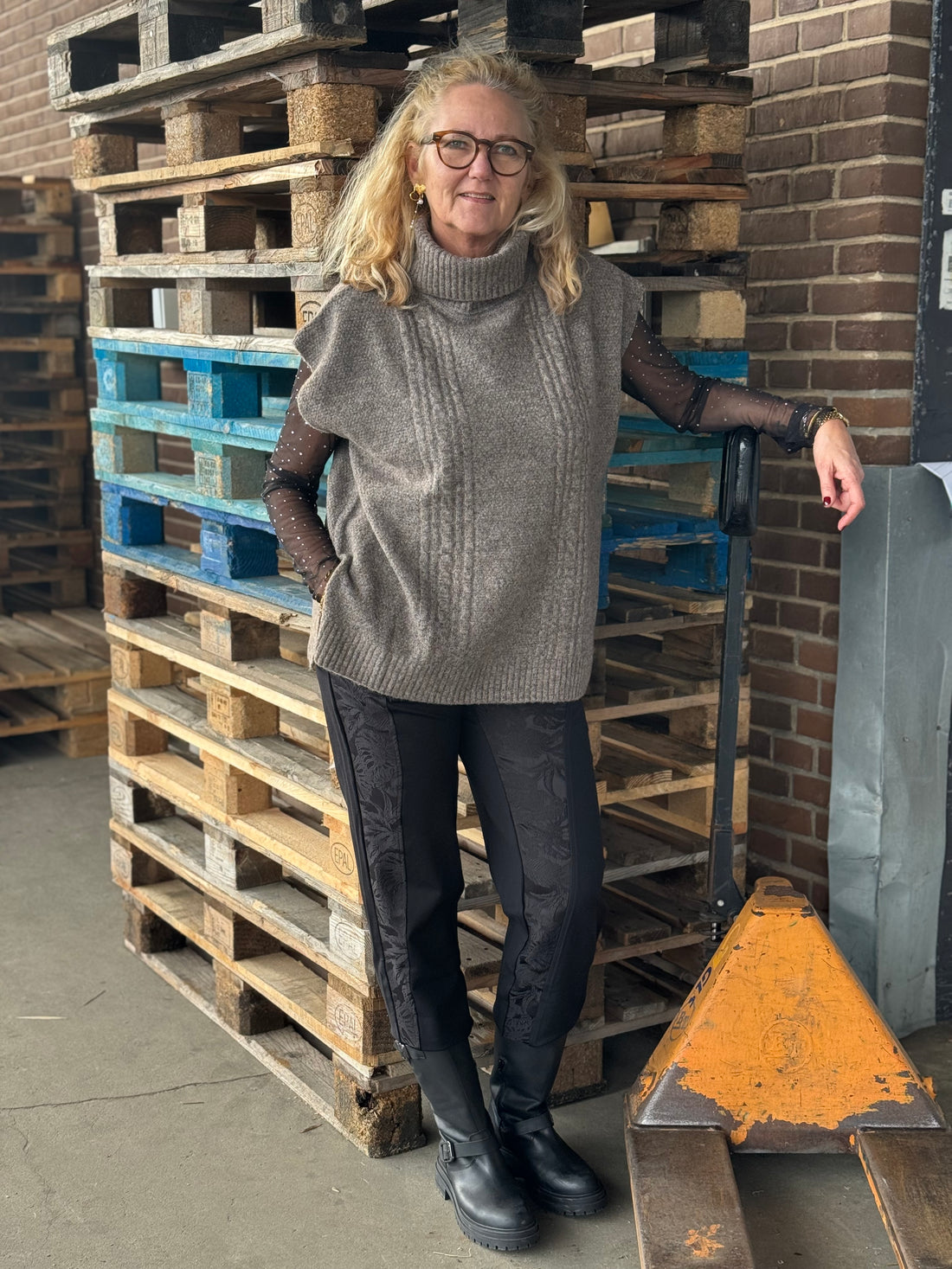 Nümph Canja Poncho - Dark Earth