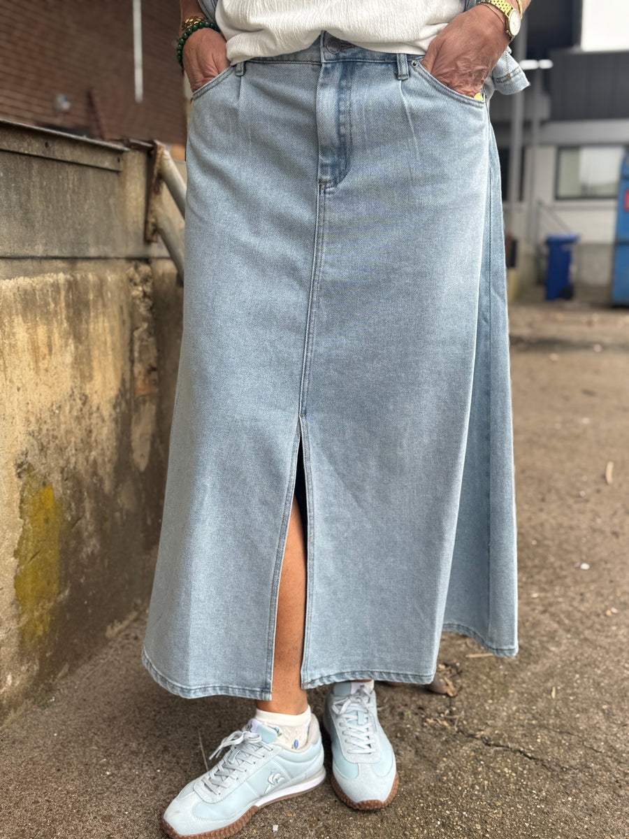 Kaffe Minna Denim Skirt - Light Blue Wash