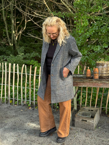 Kaffe Vivian Checked Jacket - Gray prince of Wales