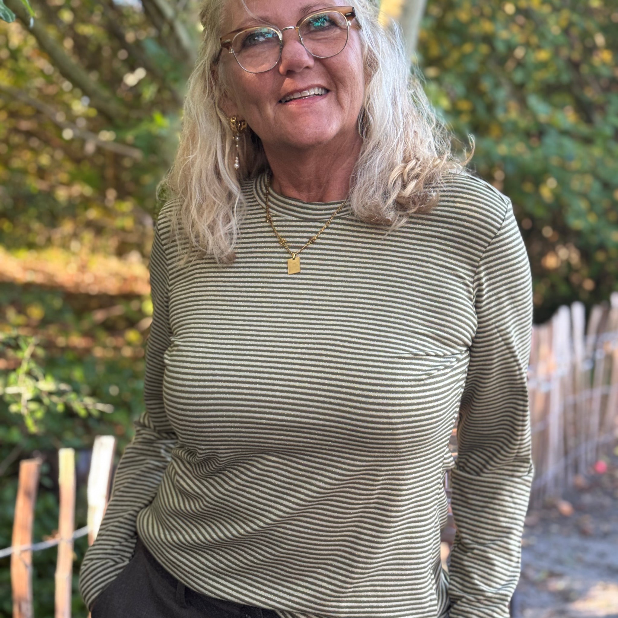 Culture Kiddy LS Oneck - Olive Night/Green Stripe