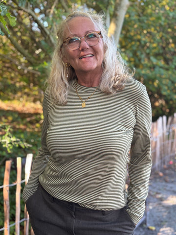 Culture Kiddy LS Oneck - Olive Night/Green Stripe