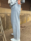 Kaffe Minna Cropped Barrel Jeans - Light Blue Wash