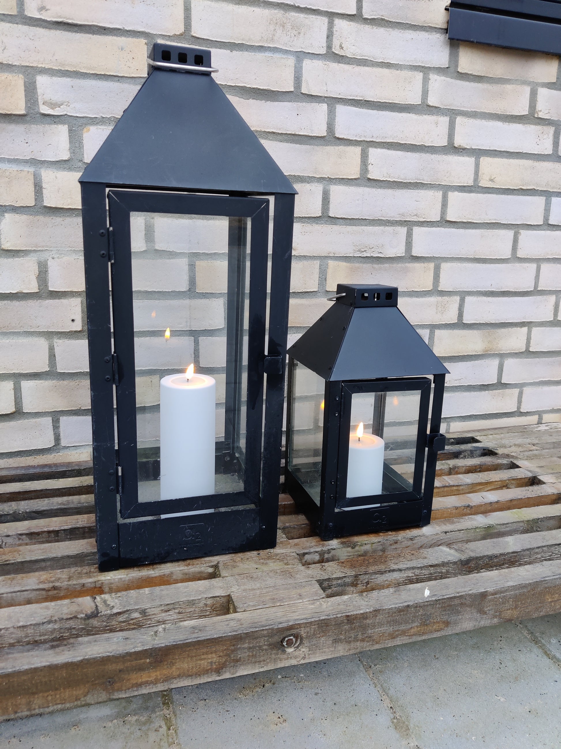 Deluxe Homeart - Hvid Udendørs LED Bloklys 7,5*15cm | Deluxe Homeart | Køb online hos Moster D – Hurtig levering