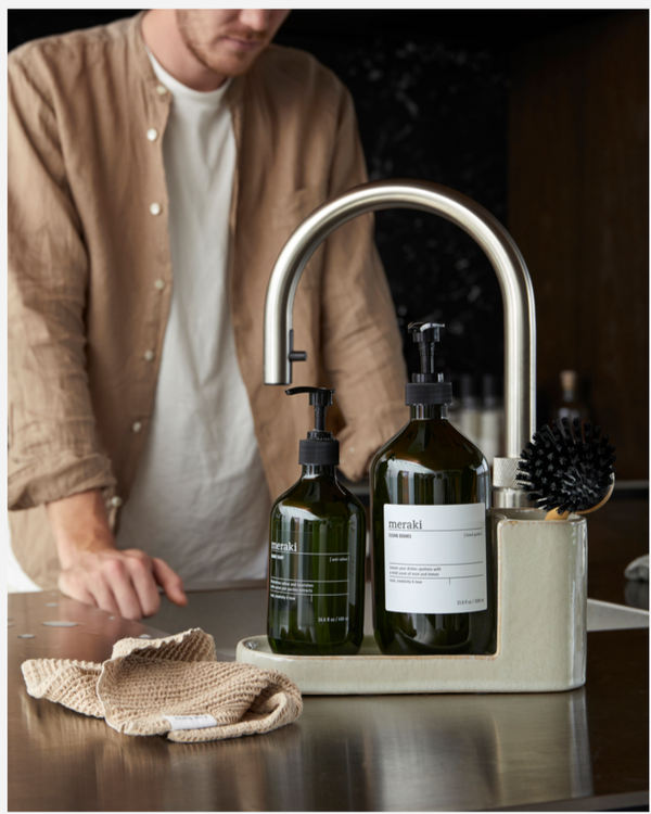 Meraki Børste- og sæbeholder, Datura, Shellish grey - Stor | Meraki | Køb online hos Moster D – Hurtig levering