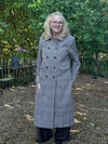 Cream Georg Long Coat - Grey Check