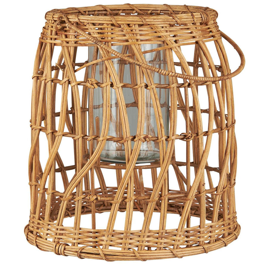 Ib Laursen Buet Lygte m/Glasindsats - Rattan