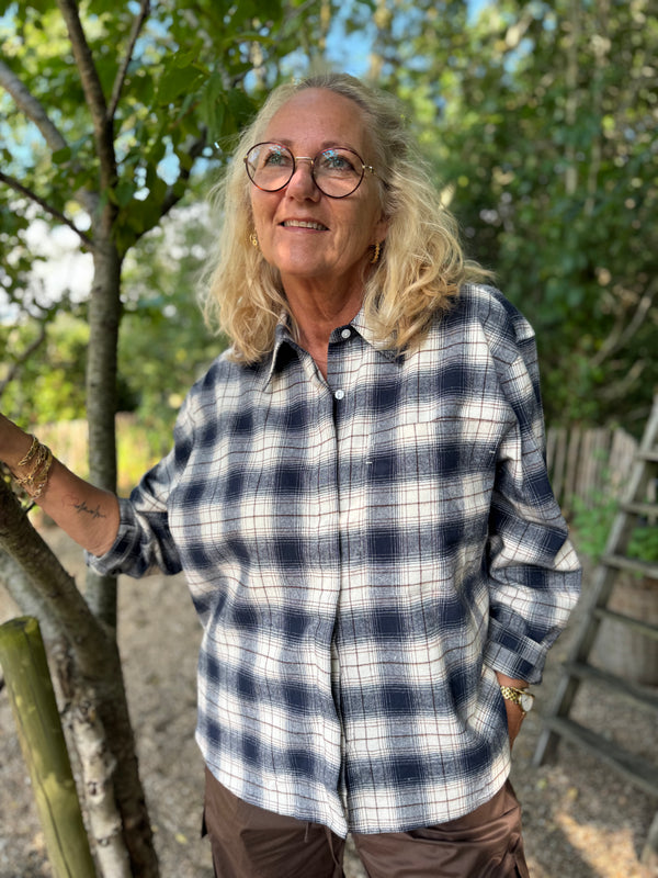 Costa Mani Check Shirt - Blue Check