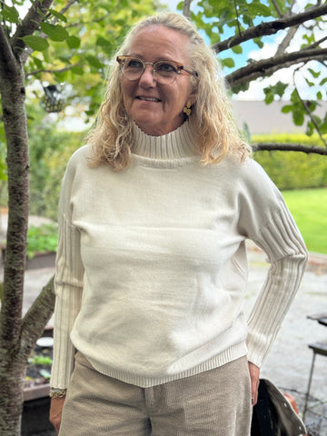 Isay Kaddy Knit Pullover - Winter White Melange