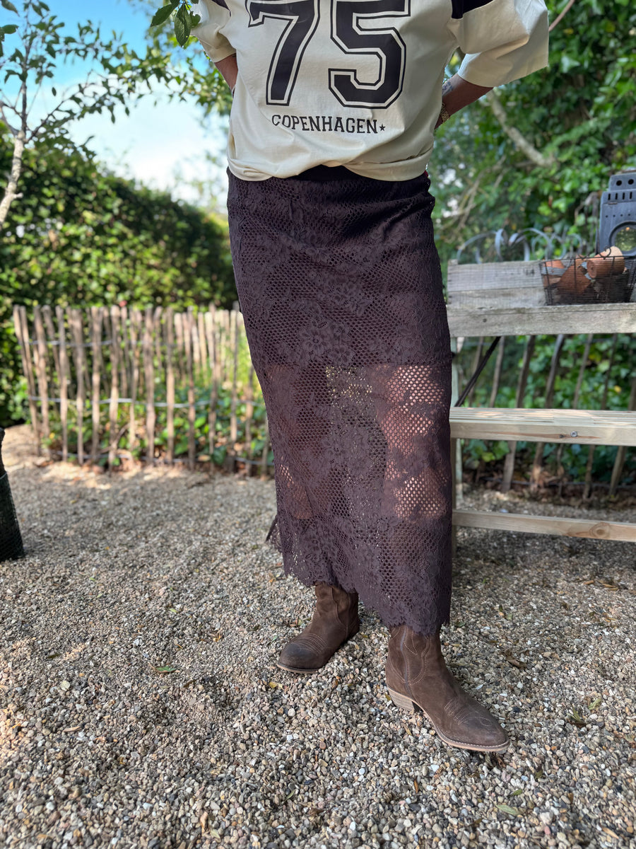 Kaffe Cornelia Skirt - Coffee Bean