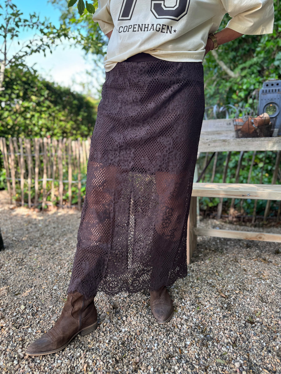 Kaffe Cornelia Skirt - Coffee Bean