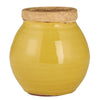 Ib Laursen Avignon Vase Mustard m/Naturfarvet kant