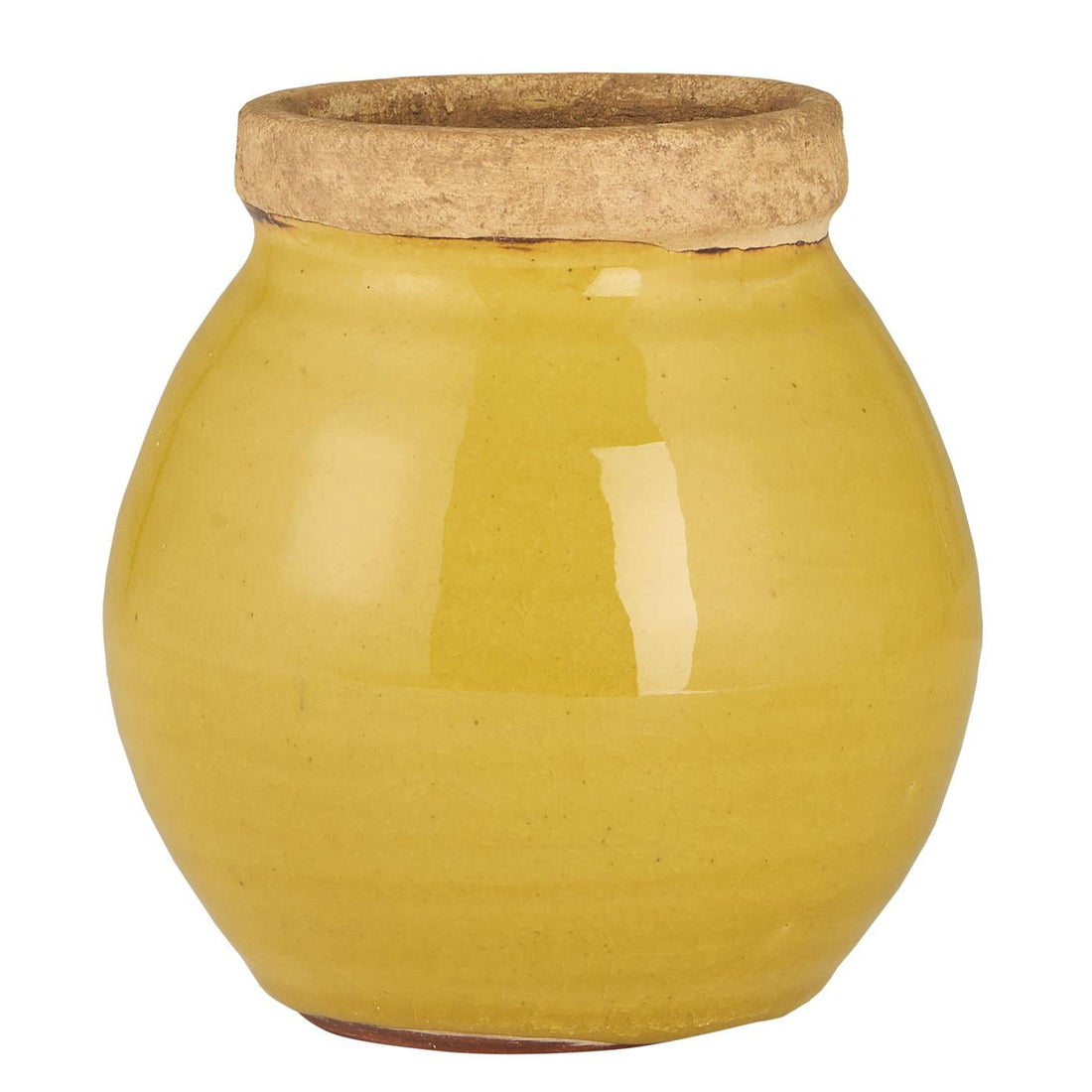 Ib Laursen Avignon Vase Mustard m/Naturfarvet kant