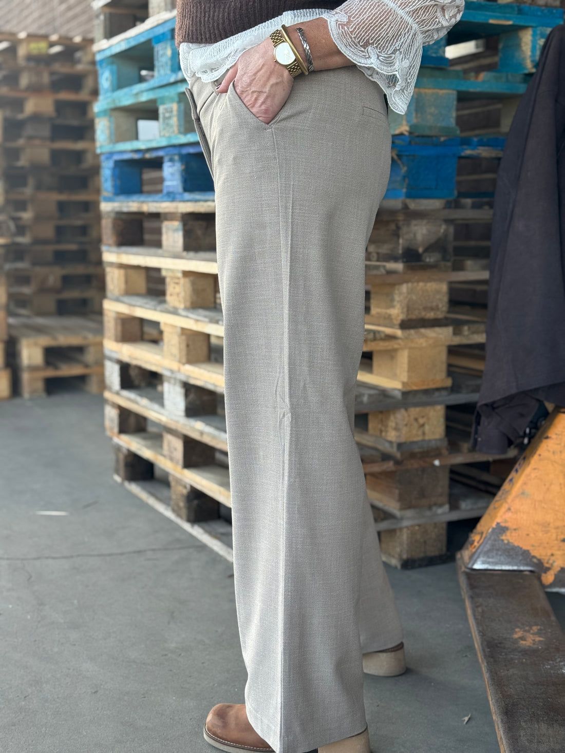 Isay Rimini Long Pant - Taupe Melange
