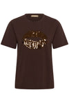 Culture Bree Gith Sequin T-shirt - Coffee Bean