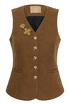Culture Janola Waistcoat - Toffee Melange