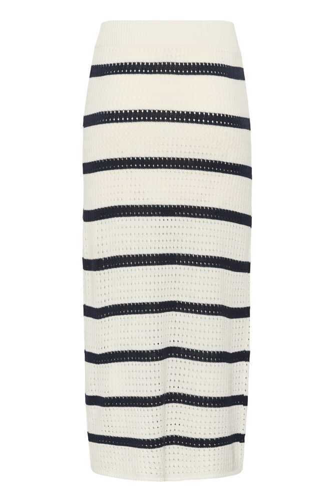 Kaffe Brianne Knit Skirt - Chalk/Midnight Marine