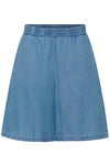 Kaffe Jade Denim Shorts - Medium Blue Chambray