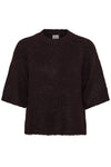 Kaffe Emilie Cropped Knit Pullover - Fudge Melange