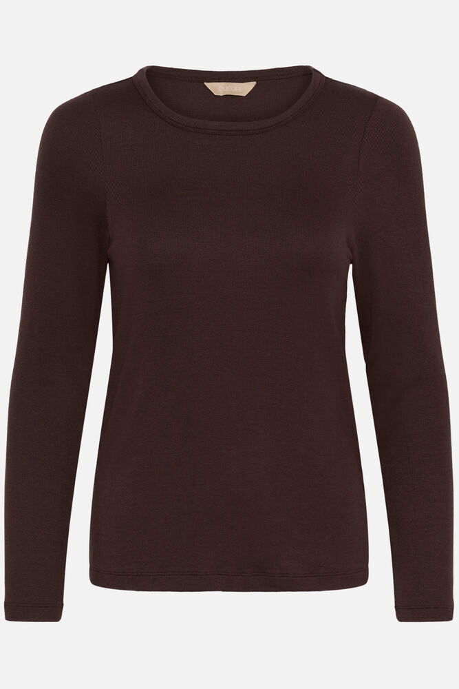 Culture Nia Juliet LS T-shirt - Coffee Bean