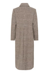 Cream Georg Long Coat - Grey Check