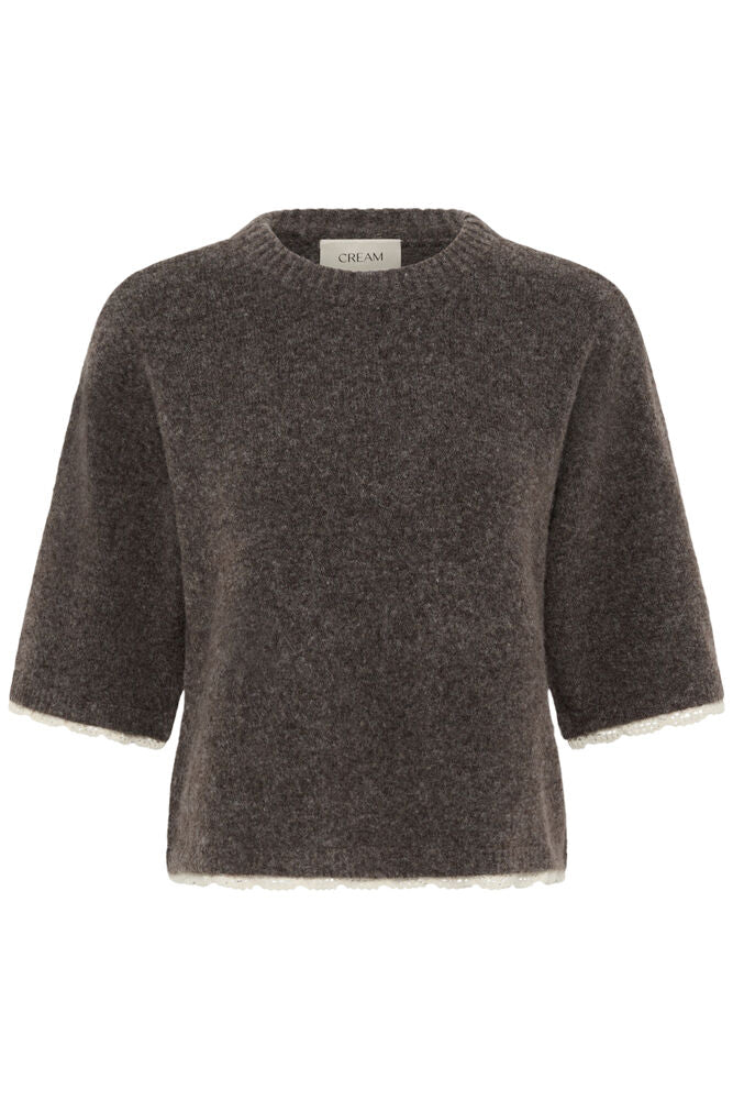 Cream Kibana Knit Pullover - Java Melange
