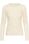 Cream Pita Lace Blouse - Oatmeal