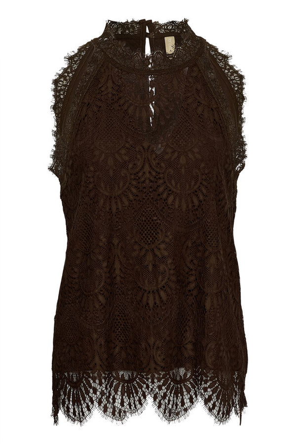 Culture Arto Okram Halter Top - Coffee Bean