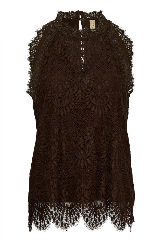 Culture Arto Okram Halter Top - Coffee Bean