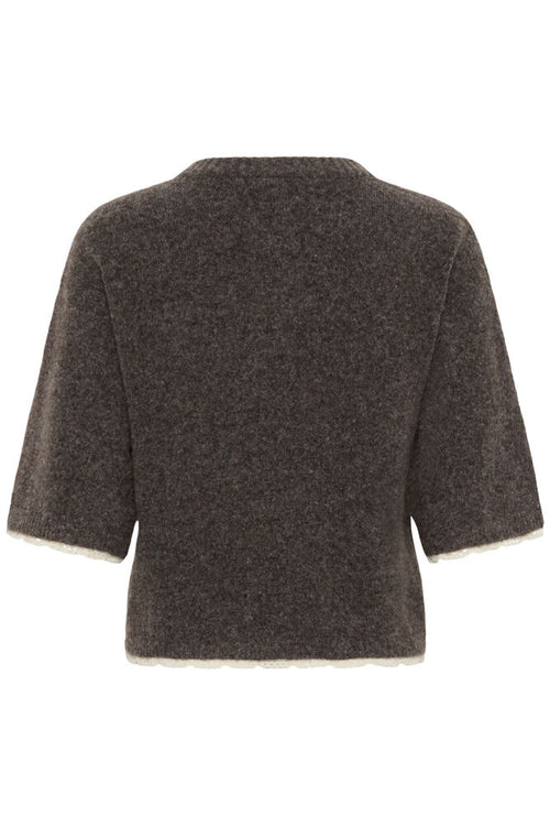 Cream Kibana Knit Pullover - Java Melange